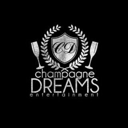 CD CHAMPAGNE DREAMS ENTERTAINMENT logo