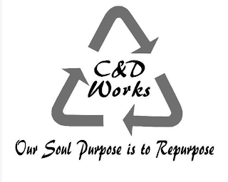 C&D WORKS OUR SOUL PURPOSE IS TO REPURPOSE logo