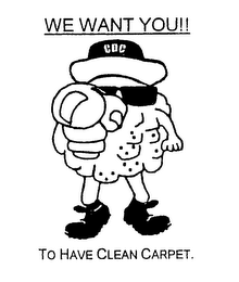 CDC WE WANT YOU!! TO HAVE CLEAN CARPET. logo