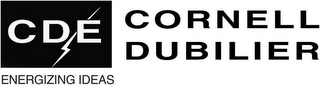 CDE CORNELL DUBILIER ENERGIZING IDEAS logo