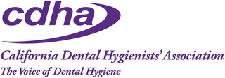 CDHA CALIFORNIA DENTAL HYGIENISTS' ASSOCIATION THE VOICE OF DENTAL HYGIENE logo