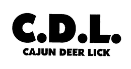 C.D.L. CAJUN DEER LICK logo