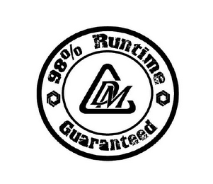CDM 98% RUNTIME GUARANTEED logo