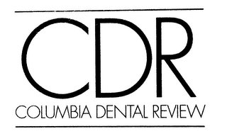 CDR COLUMBIA DENTAL REVIEW logo