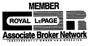 CDR MEMBER ROYAL LEPAGE ASSOCIATE BROKER NETWORK INDEPENDENTLY OWNED AND OPERATED logo