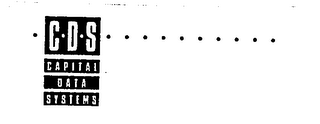 CDS CAPITAL DATA SYSTEMS logo
