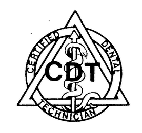 CDT CERTIFIED DENTAL TECHNICIAN logo