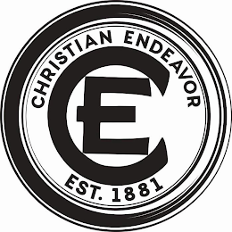 CE CHRISTIAN ENDEAVOR EST. 1881 logo