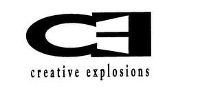 CE CREATIVE EXPLOSIONS logo