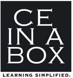 CE IN A BOX LEARNING SIMPLIFIED. logo