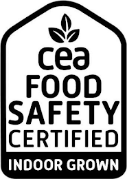 CEA FOOD SAFETY CERTIFIED INDOOR GROWN logo