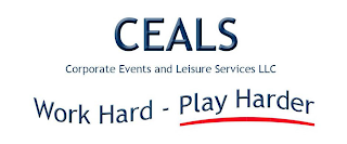 CEALS CORPORATE EVENTS AND LEISURE SERVICES LLC WORK HARD - PLAY HARDER logo