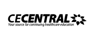 CECENTRAL YOUR SOURCE FOR CONTINUING HEALTHCARE EDUCATION logo
