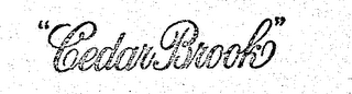 "CEDAR BROOK" logo