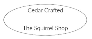 CEDAR CRAFTED THE SQUIRREL SHOP logo