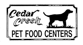 CEDAR CREEK PET FOOD CENTERS logo