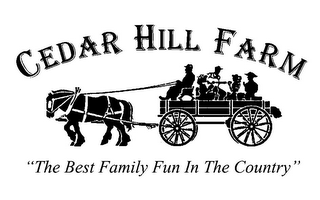 CEDAR HILL FARM "THE BEST FAMILY FUN IN THE COUNTRY" logo