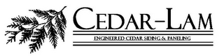 CEDAR-LAM ENGINEERED CEDAR SIDING & PANELING logo