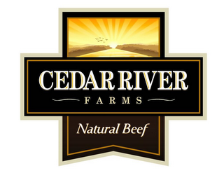 CEDAR RIVER FARMS NATURAL BEEF logo