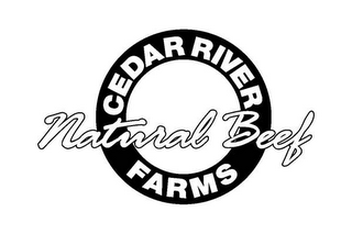 CEDAR RIVER FARMS NATURAL BEEF logo