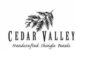 CEDAR VALLEY HANDCRAFTED SHINGLE PANELS logo