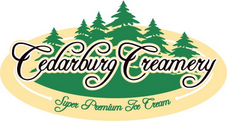 CEDARBURG CREAMERY SUPER PREMIUM ICE CREAM logo