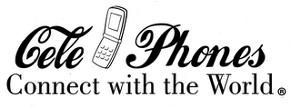 CELE PHONES CONNECT WITH THE WORLD logo