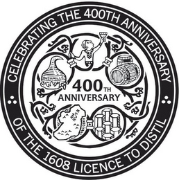 CELEBRATING THE 400TH ANNIVERSARY OF THE 1608 LICENCE TO DISTIL 400TH ANNIVERSARY BUSHMILLS AN RUTA logo