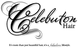 CELEBUTON HAIR IT'S MORE THAN JUST BEAUTIFUL HAIR, IT'S A FABULOUS LIFESTYLE. logo