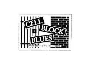 CELL BLOCK BLUES THE JEANS WORN INSIDE logo