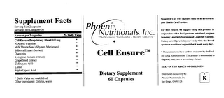 CELL ENSURE logo