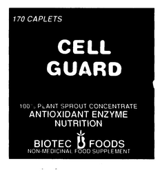 CELL GUARD 100% PLANT SPROUT CONCENTRATE ANTIOXIDANT ENZYME NUTRITION BIOTEC FOODS NON-MEDICINAL FOOD SUPPLEMENT 170 CAPLETS logo
