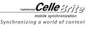 CELLEBRITE MOBILE SYNCHRONIZATION SYNCHRONIZING A WORLD OF CONTENT logo