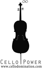 CELLO POWER, WWW.CELLODOMINATION.COM INFINITY SYMBOL logo