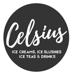 CELSIUS ICE CREAMS, ICE SLUSHIES, ICE TEAS & DRINKS logo