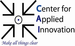 CENTER FOR APPLIED INNOVATION MAKE ALL THINGS CLEAR logo