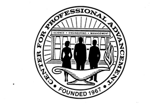 CENTER FOR PROFESSIONAL ADVANCEMENT FOUNDED 1967 SCIENCE ENGINEERING MANAGEMENT logo