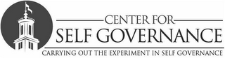 CENTER FOR SELF GOVERNANCE CARRYING OUT THE EXPERIMENT IN SELF GOVERNANCE logo