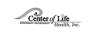 CENTER OF LIFE HEALTH, INC. HYPNOTHERAPY / PSYCHOTHERAPY logo