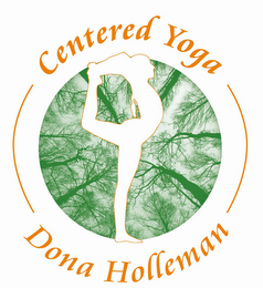 CENTERED YOGA DONA HOLLEMAN logo