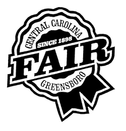 CENTRAL CAROLINA FAIR GREENSBORO SINCE 1898 logo