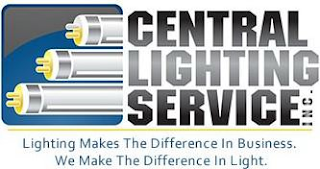 CENTRAL LIGHTING SERVICE INC. LIGHTING MAKES THE DIFFERENCE IN BUSINESS. WE MAKE THE DIFFERENCE IN LIGHT. logo