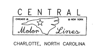CENTRAL MOTOR LINES CHARLOTTE, NORTH CAROLINA CHICAGO NEW YORK logo