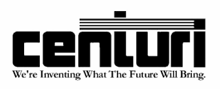 CENTURI WE'RE INVENTING WHAT THE FUTURE WILL BRING. logo