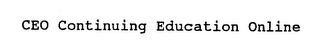 CEO CONTINUING EDUCATION ONLINE logo