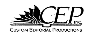 CEP INC. CUSTOM EDITORIAL PRODUCTIONS logo