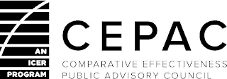 CEPAC COMPARATIVE EFFECTIVENESS PUBLIC ADVISORY COUNCIL AN ICER PROGRAM logo
