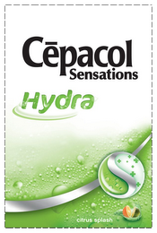 CEPACOL SENSATIONS HYDRA CITRUS SPLASH logo
