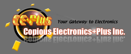 CE+PLUS YOUR GATEWAY TO ELECTRONICS COPIOUS ELECTRONICS+PLUS INC. logo