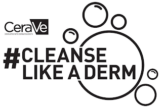 CERAVE DEVELOPED WITH DERMATOLOGISTS #CLEANSE LIKE A DERM logo